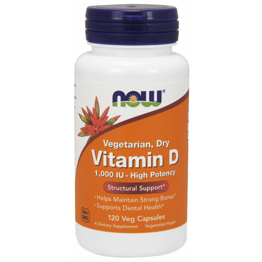 Witamina D2 NOW Foods Vitamin D 1000 IU Vegetarian - Dry 120 vcaps - Sklep Witaminki.pl