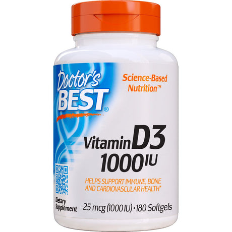 Witamina D3 Doctor's BEST Vitamin D3 1000 IU 180 softgels - Sklep Witaminki.pl