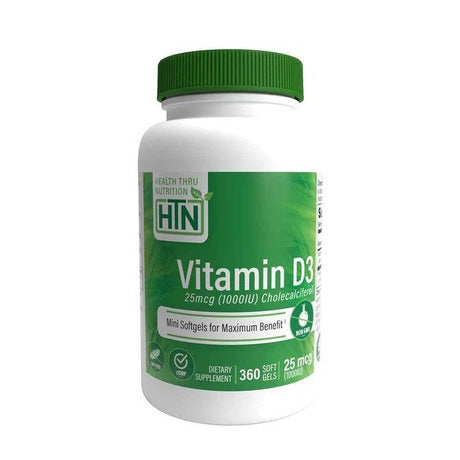 Witamina D3 Health Thru Nutrition Vitamin D3 1000IU 360 softgels - Sklep Witaminki.pl