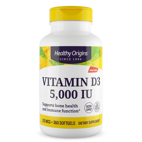 Witamina D3 Healthy Origins Vitamin D3 5000 IU 360 softgels - Sklep Witaminki.pl