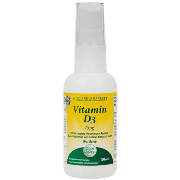 Witamina D3 Holland & Barrett Vitamin D3 Spray 25mcg 50 ml - Sklep Witaminki.pl