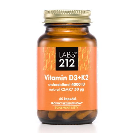 Witamina D3 + K2 Labs212 Vitamin D3 4000 IU + K2 60 caps - Sklep Witaminki.pl