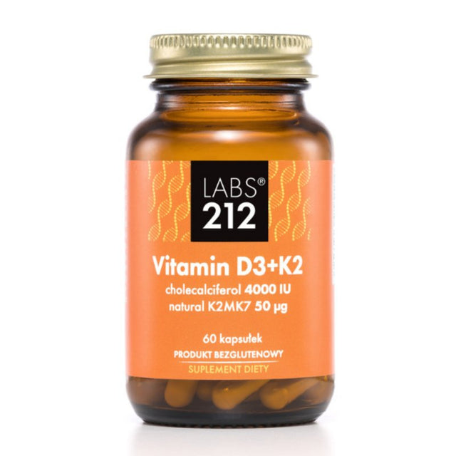 Witamina D3 + K2 Labs212 Vitamin D3 4000 IU + K2 60 caps - Sklep Witaminki.pl