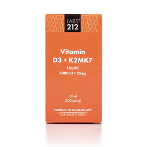 Witamina D3 + K2 Labs212 Vitamin D3 + K2MK7 Liquid 10 ml - Sklep Witaminki.pl