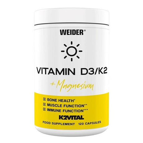 Witamina D3 + K2 Weider Vitamin D3/K2 + Magnesium 120 caps - Sklep Witaminki.pl