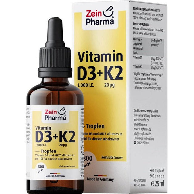 Witamina D3 + K2 Zein Pharma Vitamin D3 + K2 25 ml - Sklep Witaminki.pl
