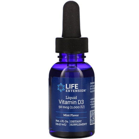 Witamina D3 Life Extension Liquid Vitamin D3 50mcg 29 ml Mint - Sklep Witaminki.pl