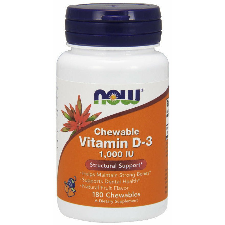 Witamina D3 NOW Foods Vitamin D-3 1000 IU Chewable 180 chewables - Sklep Witaminki.pl