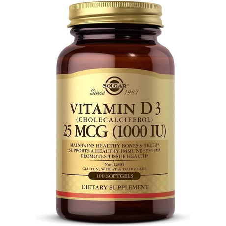 Witamina D3 Solgar Vitamin D3 1000 IU Softgels 100 softgels - Sklep Witaminki.pl