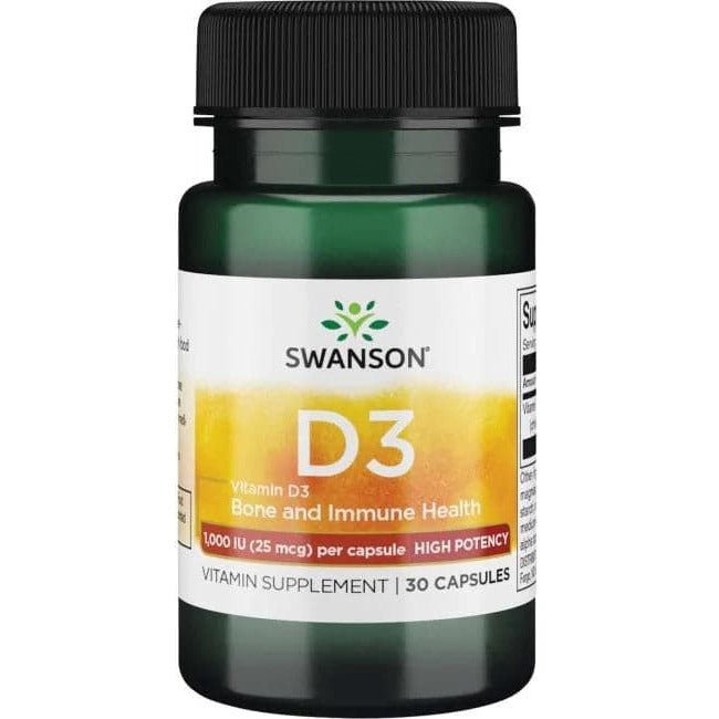 Witamina D3 Swanson Vitamin D3 1000 IU 30 caps - Sklep Witaminki.pl