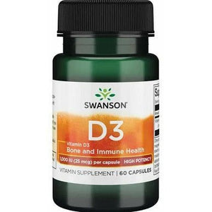 Witamina D3 Swanson Vitamin D3 1000 IU 60 caps - Sklep Witaminki.pl