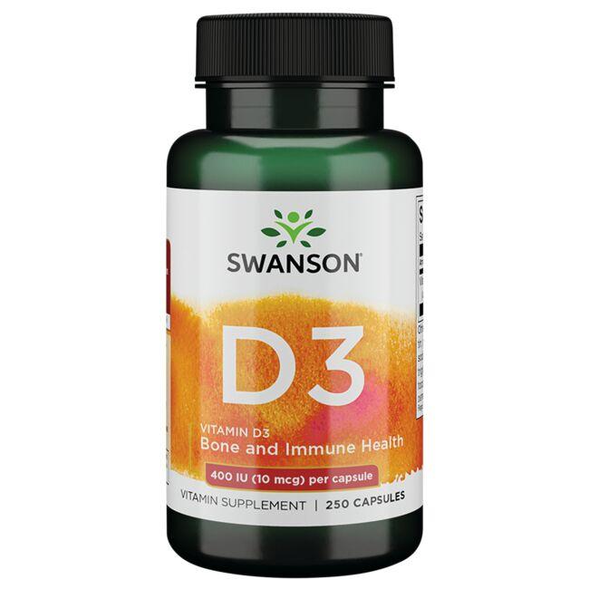 Witamina D3 Swanson Vitamin D3 400 IU 250 caps - Sklep Witaminki.pl