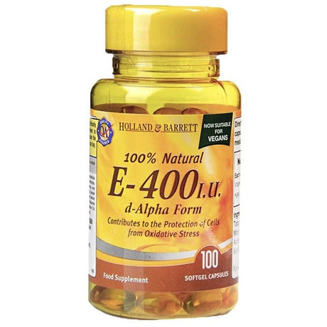 Witamina E Holland & Barrett Vitamin E 400 IU 100 caps - Sklep Witaminki.pl