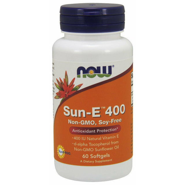 Witamina E NOW Foods Sun-E 400 IU 60 softgels - Sklep Witaminki.pl