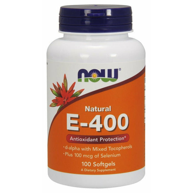 Witamina E NOW Foods Vitamin E-400 IU with Selenium 100 softgels - Sklep Witaminki.pl