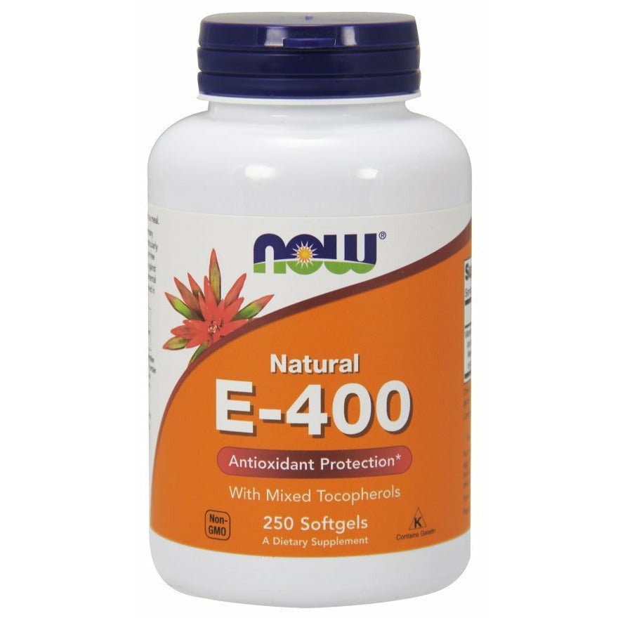 Witamina E NOW Foods Vitamin E-400 Natural (Mixed Tocopherols) 250 softgels - Sklep Witaminki.pl