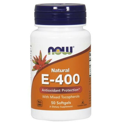 Witamina E NOW Foods Vitamin E-400 Natural (Mixed Tocopherols) 50 softgels - Sklep Witaminki.pl