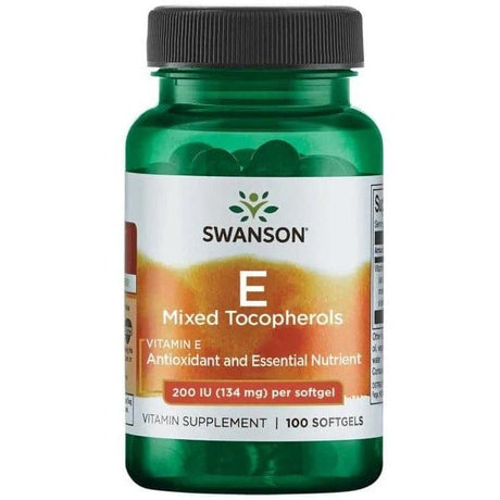 Witamina E Swanson Vitamin E 200 IU Mixed Tocopherols 100 softgels - Sklep Witaminki.pl