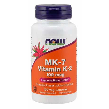 Witamina K2 NOW Foods MK-7 Vitamin K-2 100 mcg 120 vcaps - Sklep Witaminki.pl