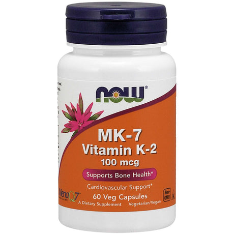 Witamina K2 NOW Foods MK-7 Vitamin K-2 100 mcg 60 vcaps - Sklep Witaminki.pl