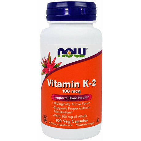 Witamina K2 NOW Foods Vitamin K-2 100 mcg 100 vcaps - Sklep Witaminki.pl