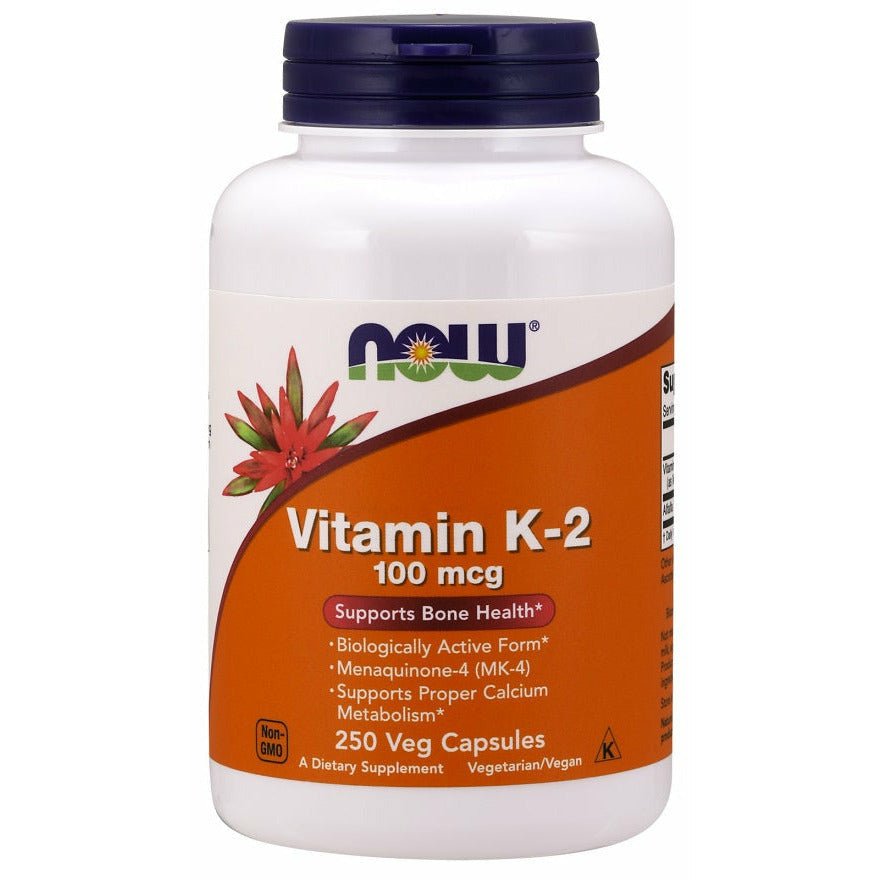 Witamina K2 NOW Foods Vitamin K-2 100 mcg 250 vcaps - Sklep Witaminki.pl