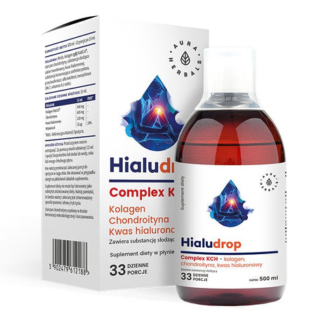 Witaminy i suplementy diety Aura Herbals Hialudrop Complex KCH 500 ml - Sklep Witaminki.pl