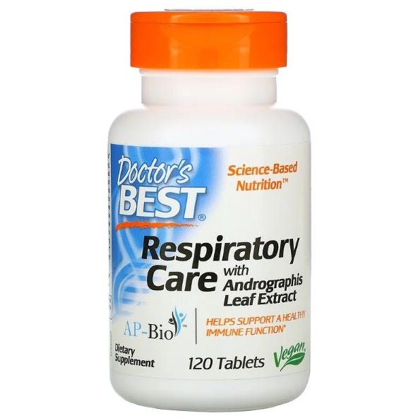 Witaminy i suplementy diety Doctor's BEST Respiratory Care With Andrographis Leaf Extract 120 tabs - Sklep Witaminki.pl