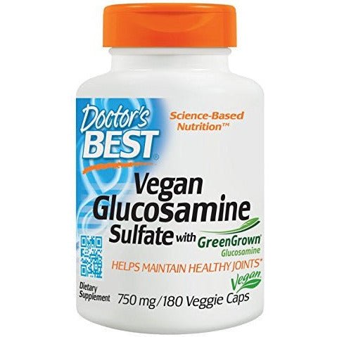 Witaminy i suplementy diety Doctor's BEST Vegan Glucosamine Sulfate with GreenGrown 750 mg 180 vcaps - Sklep Witaminki.pl