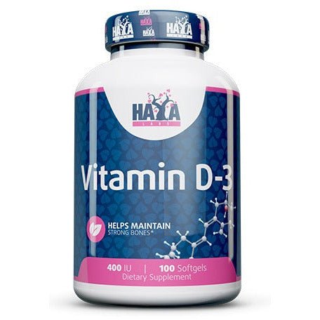 Witaminy i suplementy diety Haya Labs Vitamin D-3 400 IU 100 softgels - Sklep Witaminki.pl