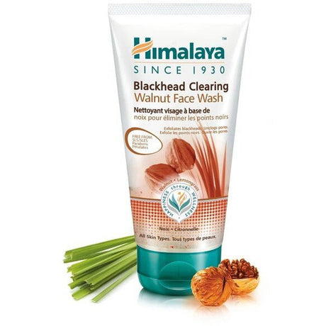 Witaminy i suplementy diety Himalaya Blackhead Clearing Walnut Face Wash 150 ml - Sklep Witaminki.pl