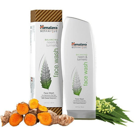 Witaminy i suplementy diety Himalaya Face Wash Neem & Tumeric 150 ml - Sklep Witaminki.pl