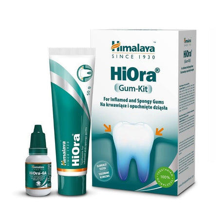 Witaminy i suplementy diety Himalaya HiOra Zestaw Gum 50 g + 15 ml - Sklep Witaminki.pl