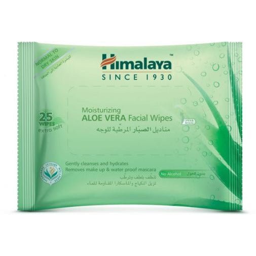 Witaminy i suplementy diety Himalaya Moisturizing Aloe Vera Facial Wipes 25 wipes - Sklep Witaminki.pl