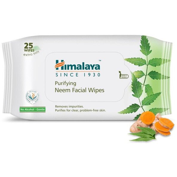 Witaminy i suplementy diety Himalaya Purifying Neem Facial Wipes 25 wipes - Sklep Witaminki.pl