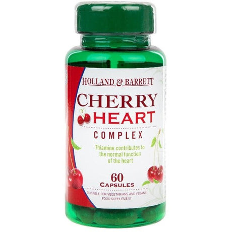 Witaminy i suplementy diety Holland & Barrett Cherry Heart 500mg 60 caps - Sklep Witaminki.pl