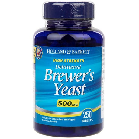 Witaminy i suplementy diety Holland & Barrett Natural Brewers Yeast 500 mg 250 tablets - Sklep Witaminki.pl