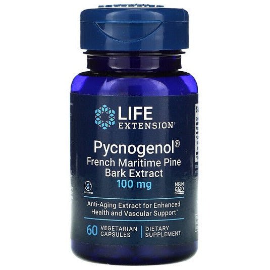 Witaminy i suplementy diety Life Extension Pycnogenol French Maritime Pine Bark Extract 100 mg 60 vcaps - Sklep Witaminki.pl