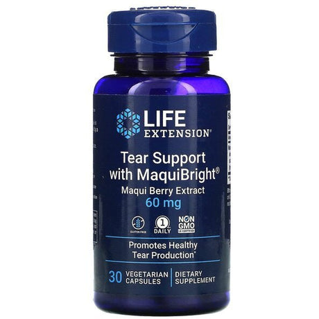 Witaminy i suplementy diety Life Extension Tear Support with MaquiBright (Maqui Berry Extract) 60 mg 30 vcaps - Sklep Witaminki.pl
