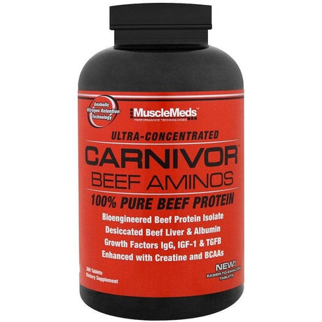 Witaminy i suplementy diety MuscleMeds Carnivor Beef Aminos 300 tabs - Sklep Witaminki.pl