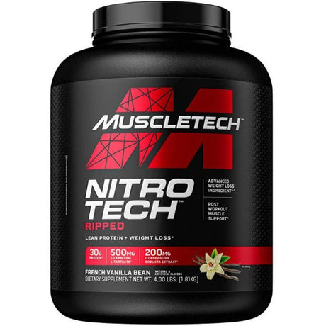 Witaminy i suplementy diety MuscleTech Nitro-Tech Ripped French Vanilla Bean 1810 g - Sklep Witaminki.pl