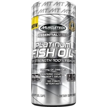 Witaminy i suplementy diety MuscleTech Platinum Fish Oil 4X 1200mg 60 softgels - Sklep Witaminki.pl