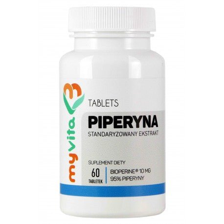 Witaminy i suplementy diety MyVita Piperyna 10 mg Bioperine 60 tabs - Sklep Witaminki.pl