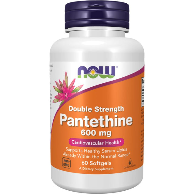 Witaminy i suplementy diety NOW Foods Pantethine 600 mg Double Strength 60 softgels - Sklep Witaminki.pl