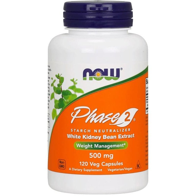 Witaminy i suplementy diety NOW Foods Phase 2 White Kidney Bean Extract 500 mg 120 vcaps - Sklep Witaminki.pl