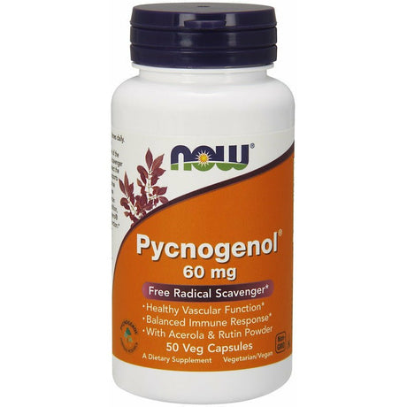 Witaminy i suplementy diety NOW Foods Pycnogenol with Acerola & Rutin Powder 60 mg 50 vcaps - Sklep Witaminki.pl