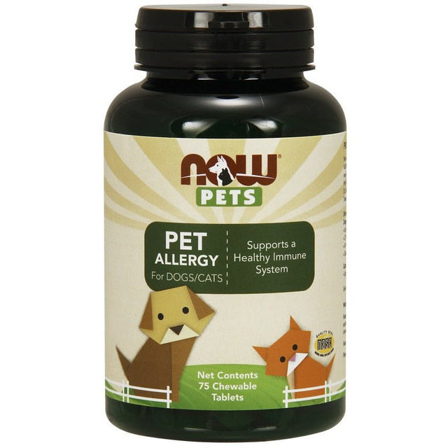Witaminy i suplementy diety NOW Pets Pet Allergy 75 chewable tablets - Sklep Witaminki.pl