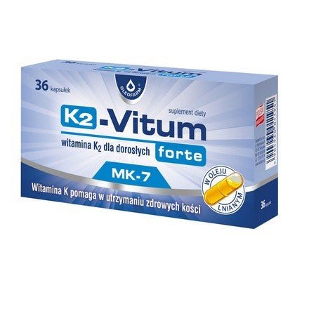 Witaminy i suplementy diety Oleofarm K2-Vitum forte 200ug 36 caps - Sklep Witaminki.pl