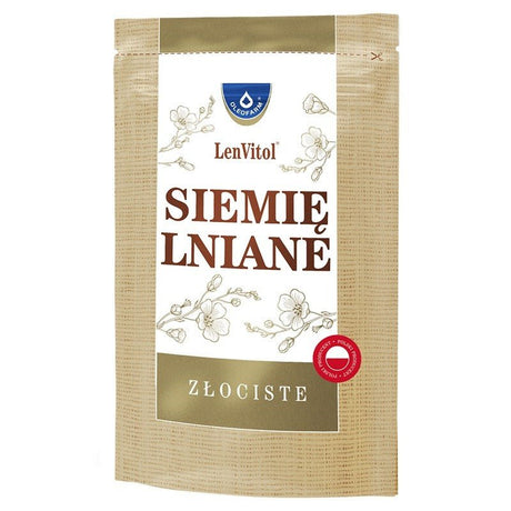Witaminy i suplementy diety Oleofarm Siemię lniane złociste 250 g - Sklep Witaminki.pl