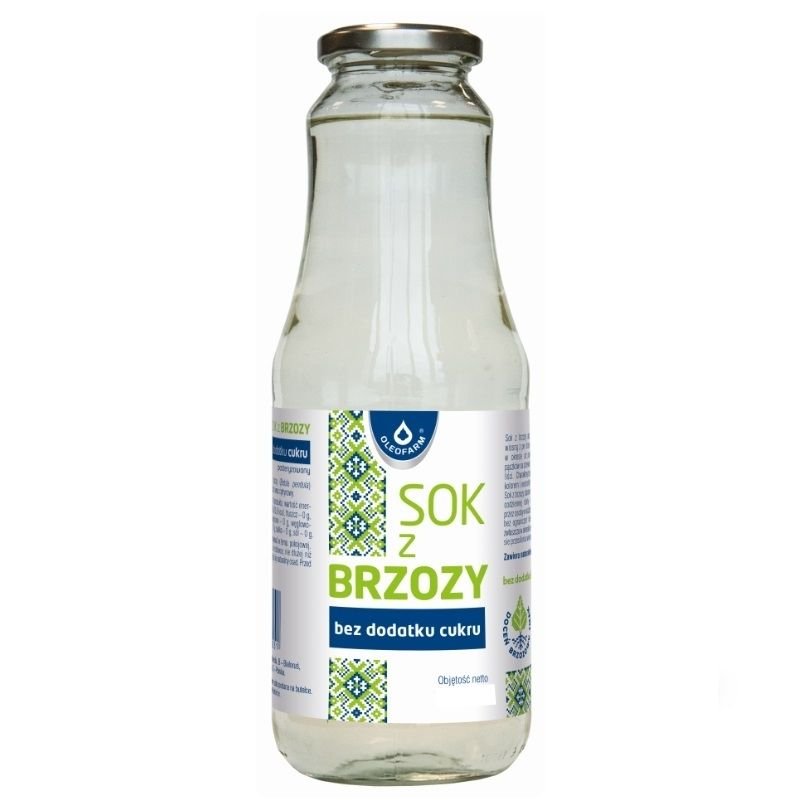 Witaminy i suplementy diety Oleofarm Sok z brzozy bez cukru 990 ml - Sklep Witaminki.pl